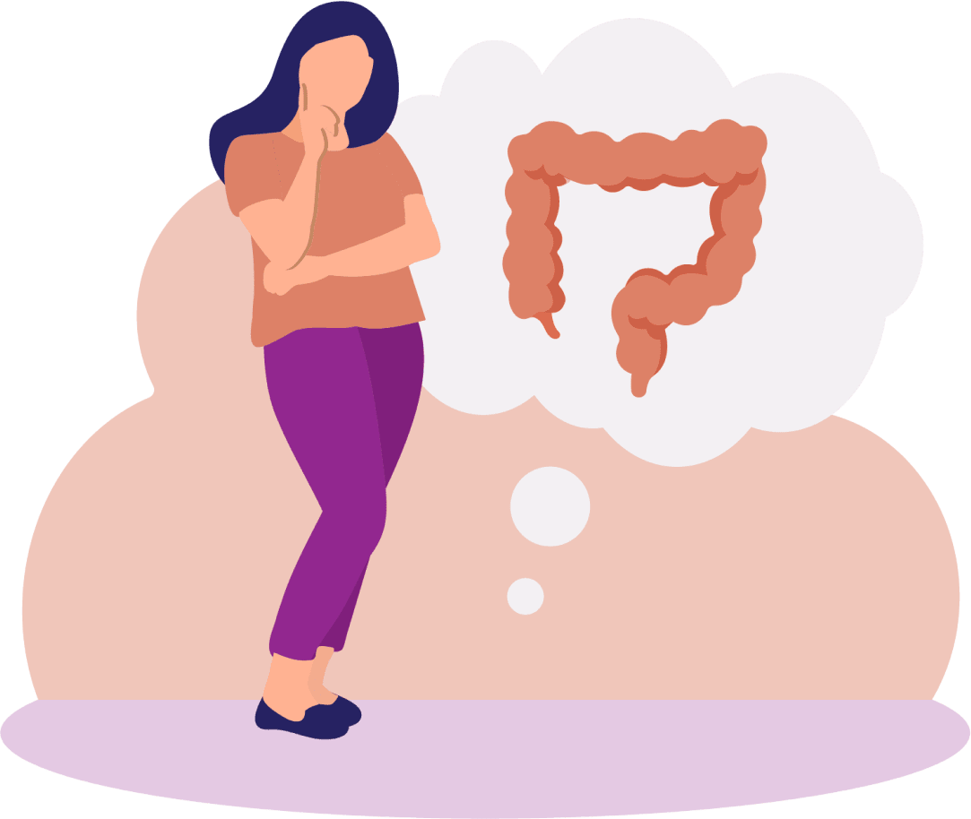 Woman thinking about IBS-C symptoms
