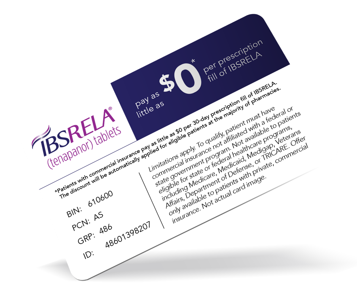 image of IBSRELA copay card